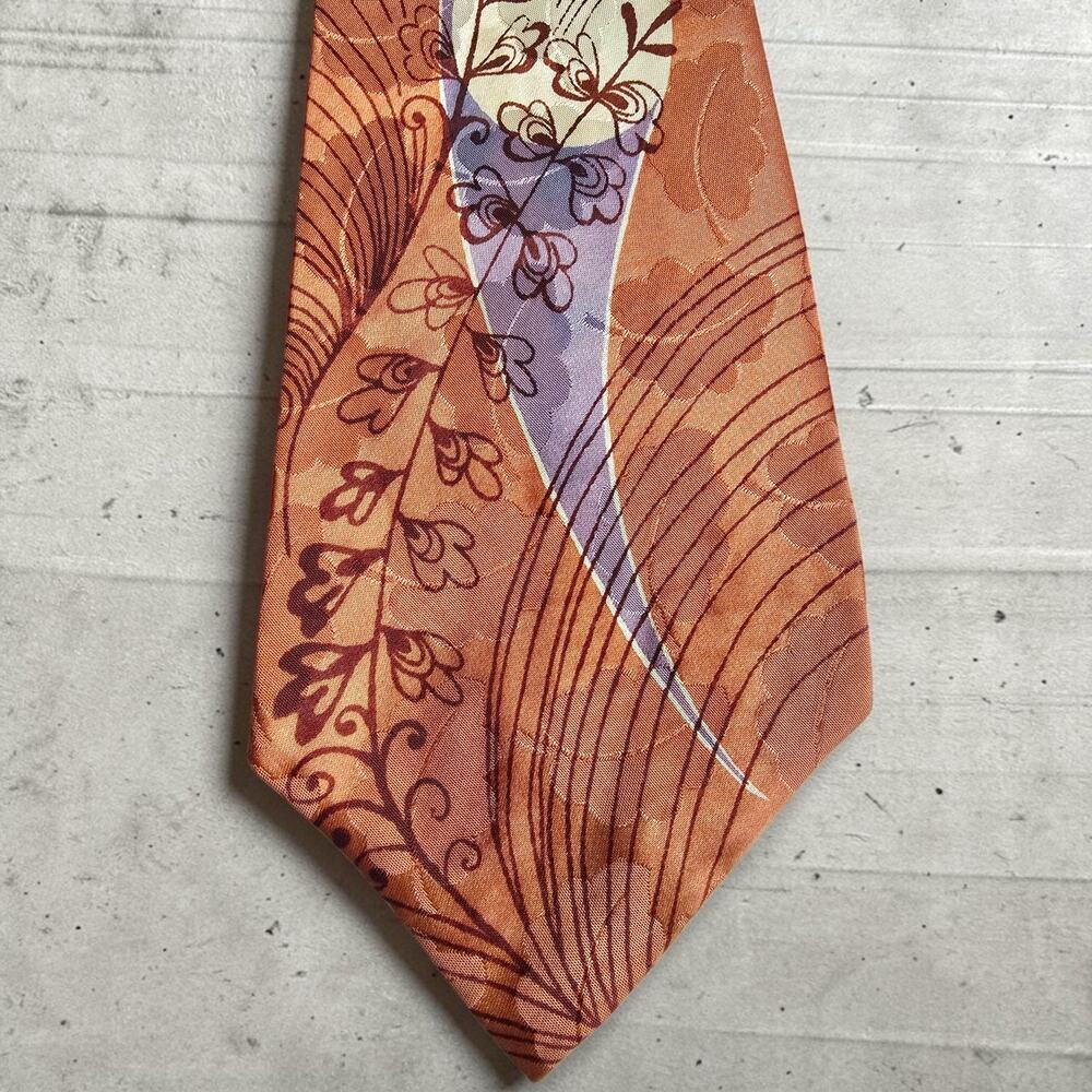 VTG 1930s 1940s Pietzcker's Massillon OH Wide Rayon Swing Necktie Art Deco 4.5" - Picture 2 of 4